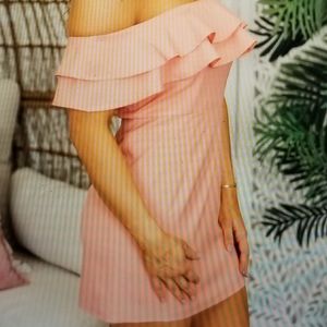 Pink Lily Dresses - Off-the-shoulder Ruffles Pink Lily Dresses - Off-the-shoulder Ruffles